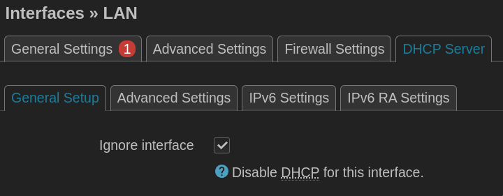 ignore dhcp
